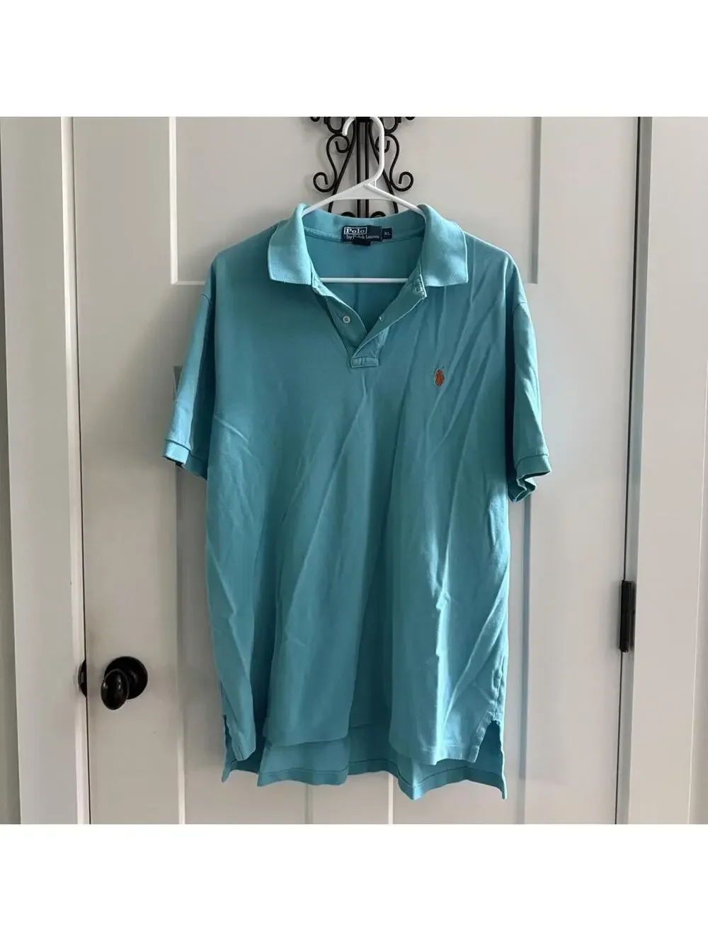 🐎 Polo Ralph Lauren Polo Shirt | Aqua Blue Cotton Classic XL